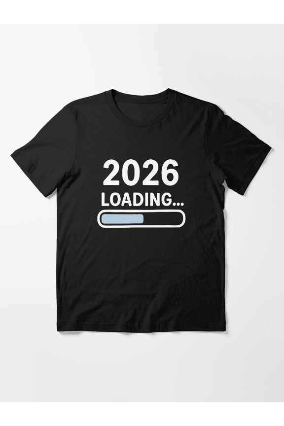 2026 Loading Progress Bar New Year Tech Aesthetic Countdown Unisex T-Shirt up to Size 5XL