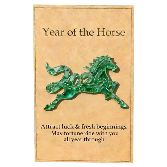 2026 Lucky Horse Year Healing Pocket Card Year of the Horse Lucky Clover Pocket Hug Card Pocket Hug Lucky Charm Card Lucky Inspirational Greeting Card for Year Celebration Gifts for Holidays