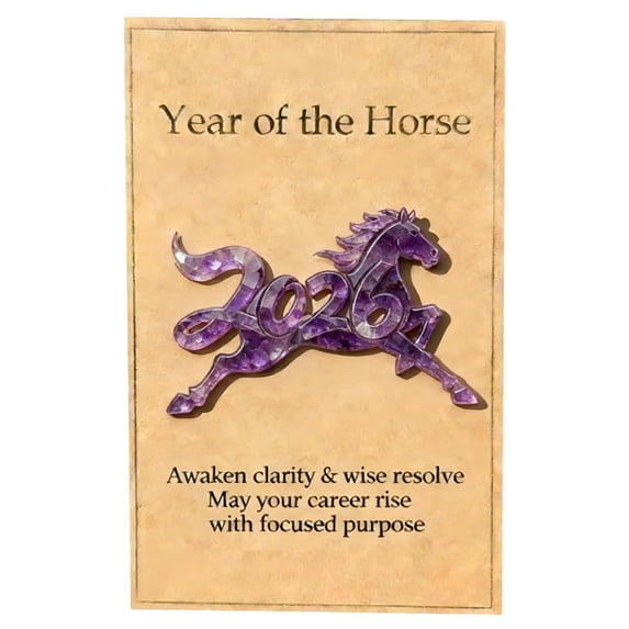 2026 Lucky Horse Year Healing Pocket Card Year of the Horse Lucky Clover Pocket Hug Card Pocket Hug Lucky Charm Card Lucky Inspirational Greeting Card for Year Celebration Gifts for Holidays