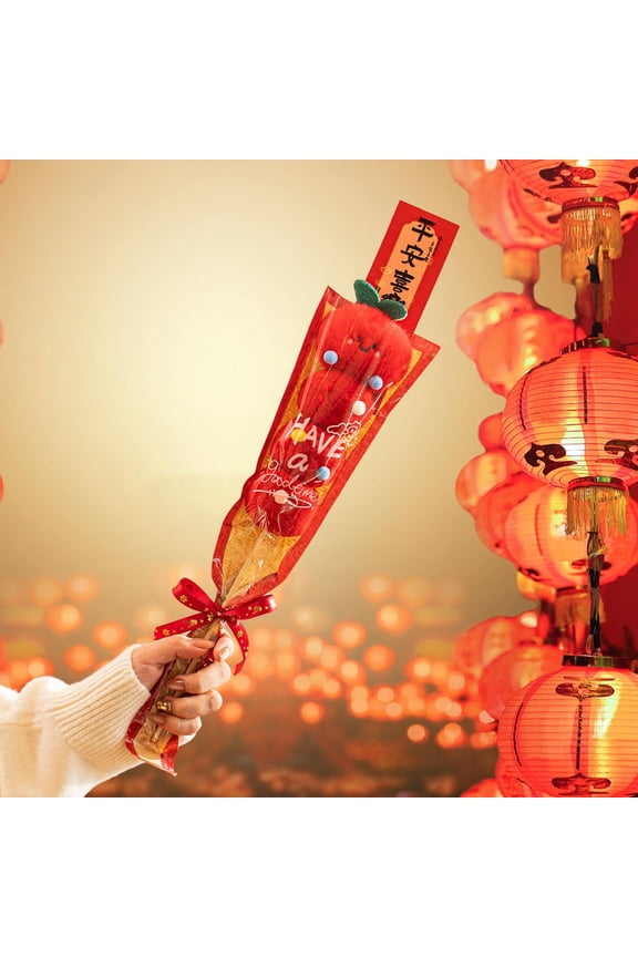 2026 Lunar New Year Desktop Decor, Realistic Candied Haw Skewer Photo Prop for Spring Festival, Festive Tabletop Decoration for Home, Shop, and Office, Multifunctional Soft Material for All Ages