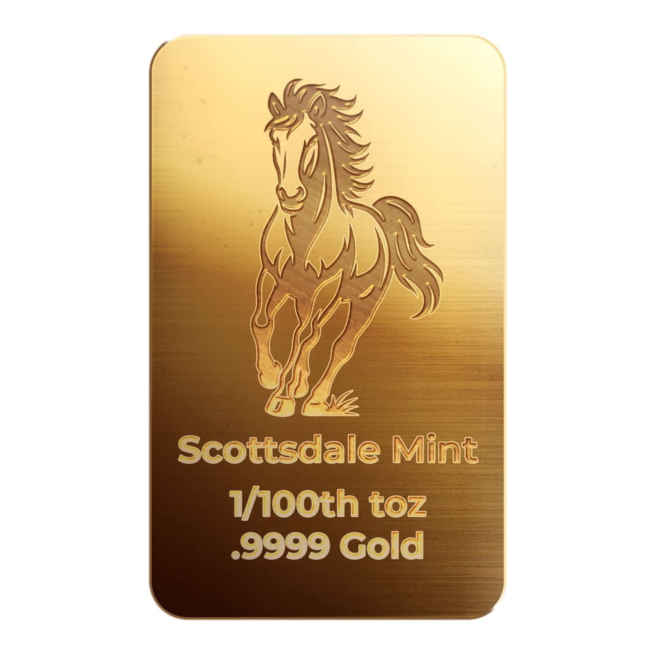 2026 Lunar Year of the Horse 1/100th Gold Bar .9999 Fine Gold