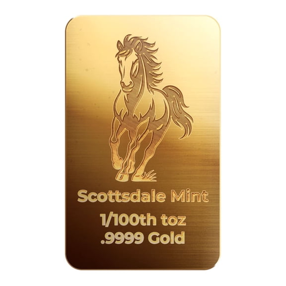 2026 Lunar Year of the Horse 1/100th Gold Bar .9999 Fine Gold