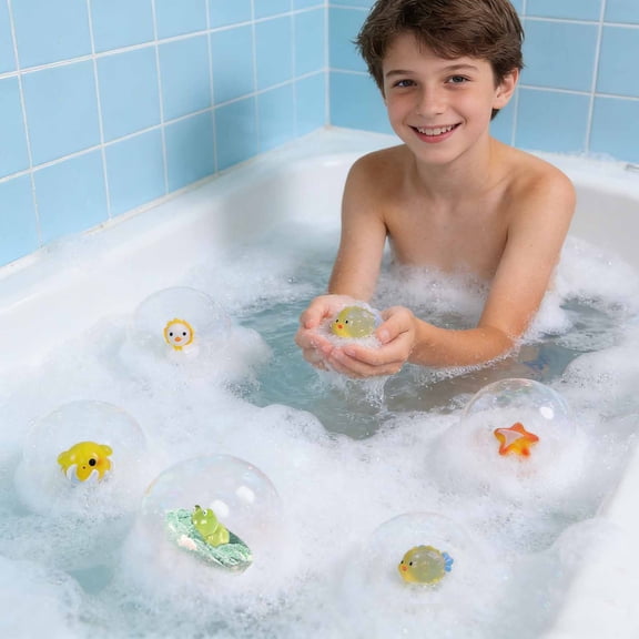 2026 Luxury Bath Bomb Set,Handmade Fizzies with Surprise Ocean Figurines