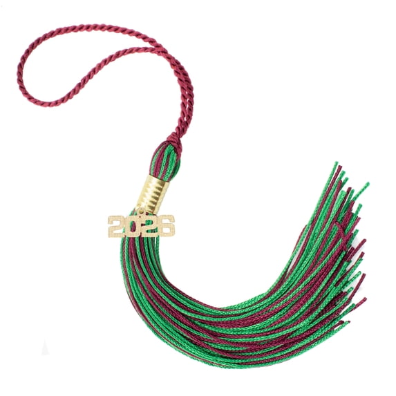 Tassel Depot Maroon/Kelly Graduation Tassel 2026 - Every School Color Available - Made in USA