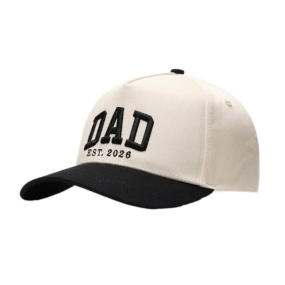 2026 MOM & Embroidered Vintage Two-Tone Baseball Caps Set with Ponytail Hole - Matching Couple Hats for Mother’s Day, Father’s Day, & Family Photos B