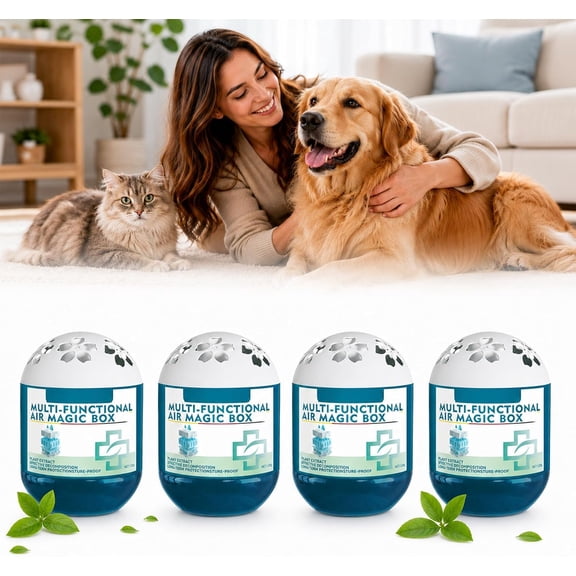 2026 Magic Bead Box for Odor & Dust Removal, Multifunctional Air Magic Box Dust Remover | No Electricity Needed | Plant-Based Formula | For Home, Bedroom, Bathroom, Office, Car & Pet Areas(#4)