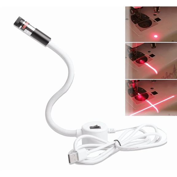 2026 Magnetic Sewing Machine Positioning Light, Quilting Guide for Sewing Machine with Adjustable Dot/Straight Line/Crosshair, Hands-Free Precision Aid Tool Attachment, Vision Guide (Dot)