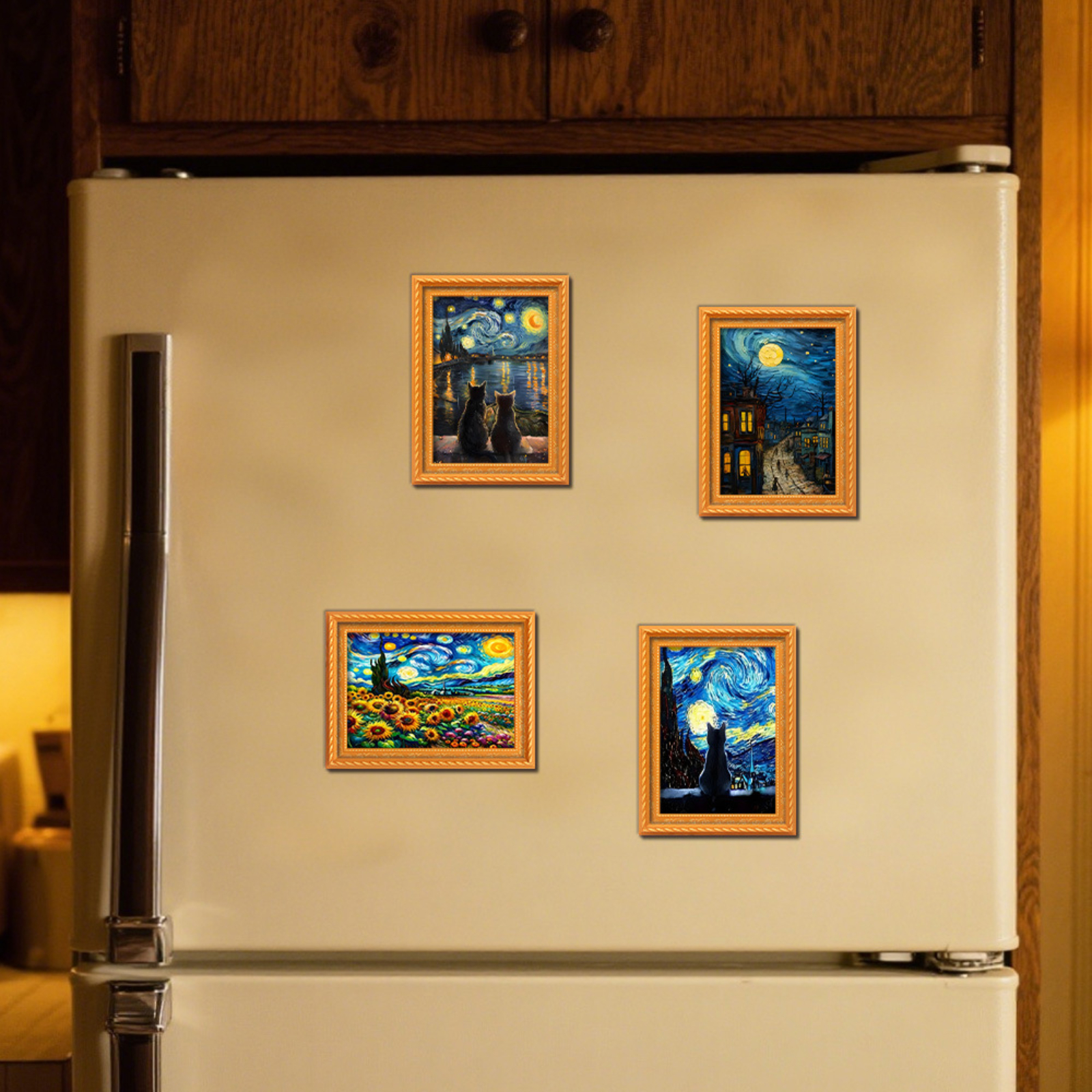 2026 Magnetic Wooden Refrigerator Magnet - 3.15 Inch Cute Home ...