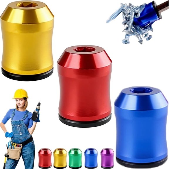 2026 Magnetizer & Demagnetizer Tool Set, Strong Magnetic Screw Ring, Universal Strong Screw Holder for Impact Drill, Removable Alloy Bit Magnetizer