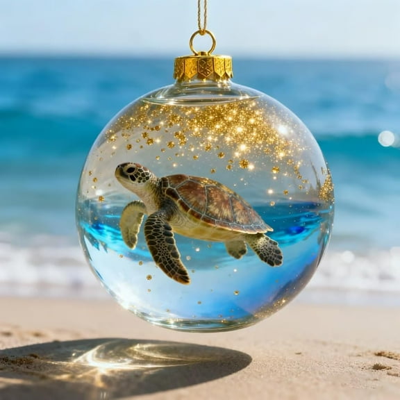 2026 Marine & Forest Life Glass Decoraton Collection – Handcrafted 3D Animal Christmas Tree Ornaments, Nature-Inspired Glass Decorations for Holiday Décor & Seasonal Gifts (#A)