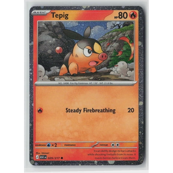 2026 Mega Evolution  Ascended Heroes Deluxe Pin Collection Tepig Cosmos Holo #29/217