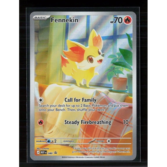 2026 Mega Evolution Ascended Heroes Fennekin Holo Illustration Rare #080