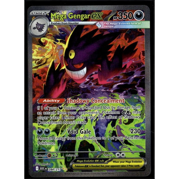 2026 Mega Evolution  Ascended Heroes Mega Gengar EX Etched Secret Rare SAR #284/217