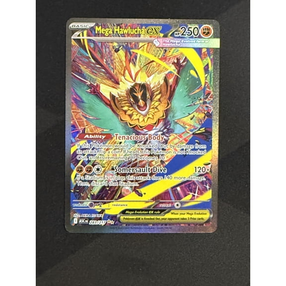 2026 Mega Evolution Ascended Heroes Mega Hawlucha EX Holo Secret Rare SAR #283/217