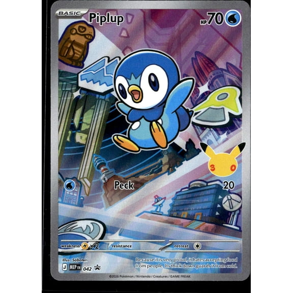 2026 Mega Evolution Ascended Heroes Piplup Holo Illustration Rare #042