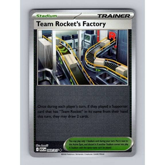 2026 Mega Evolution Ascended Heroes Team Rocket's Factory Uncommon #203/217 Pokmon Trading Card