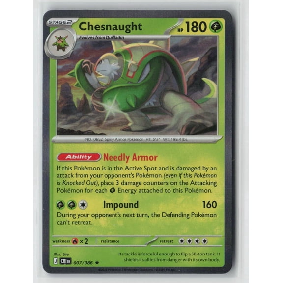 2026 Mega Evolution Chaos Rising Chesnaught Holo Rare #7/86