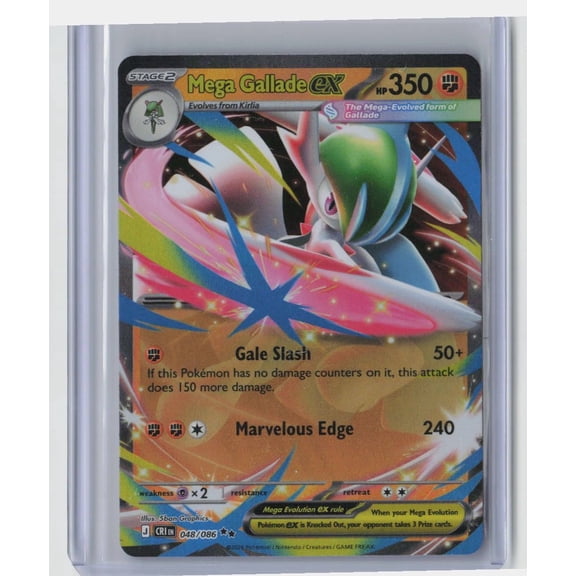 2026 Mega Evolution Chaos Rising Mega Gallade EX Double Rare #48/86 Lightly Played English