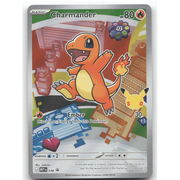 2026 Mega Evolution Charmander Black Star Promo #038 English Pokmon Trading Card