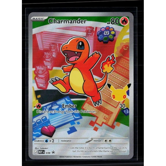 2026 Mega Evolution Charmander Black Star Promo MEP EN 038 Holo English Pokemon Card