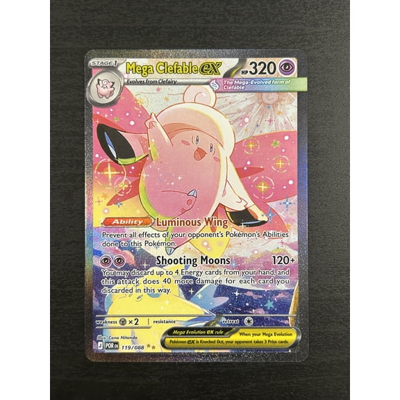 2026 Mega Evolution Perfect Order Mega Clefable EX Holo Secret Rare #119/88