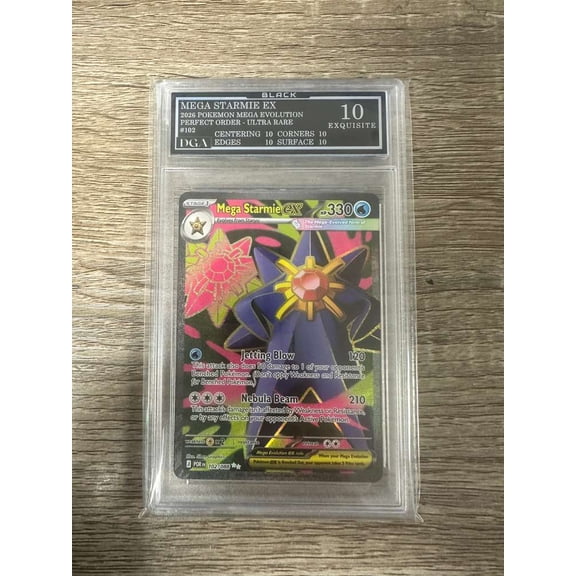2026 Mega Evolution Perfect Order Mega Starmie EX Secret Rare FA #102/88 Holo English Pokemon Card