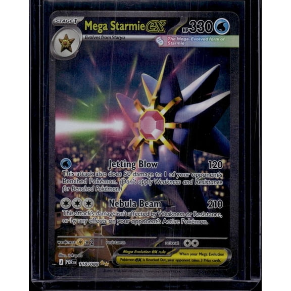 2026 Mega Evolution Perfect Order Mega Starmie EX Secret Rare FA SAR #118/88 Holo English Trading Card