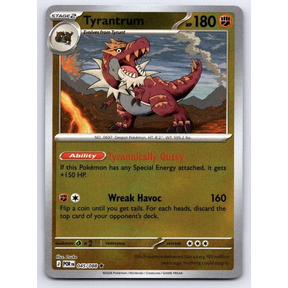 2026 Mega Evolution Perfect Order Tyrantrum Holo Rare #45/88