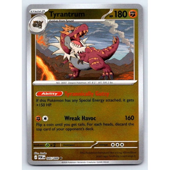2026 Mega Evolution Perfect Order Tyrantrum Rare #45/88