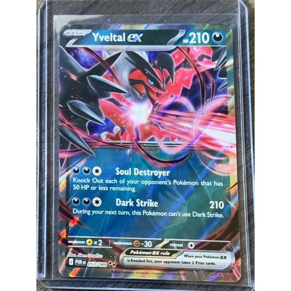 2026 Mega Evolution Perfect Order Yveltal EX Holo Double Rare RR #53/88