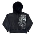 thumbnail image 1 of 2026 Men Graphic Print Zip Up Hoodie Oversized Faux Fur Hood Jacket Y2K Goth Streetwear Sweatshirt Fall Winter, 1 of 4