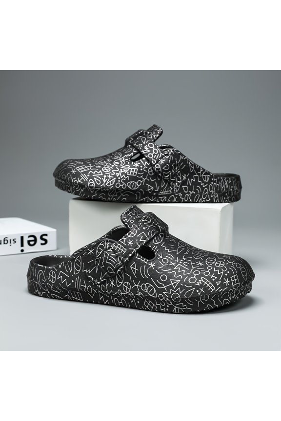 2026 Men'S Summer New Style Hole Shoes, EVA Material Sandals, Suitable for Indoor And Outdoor Use, Running, Beach, Fitness, Swimming, Street, Men'S Slippers, Non-Slip And Odor-Resistant