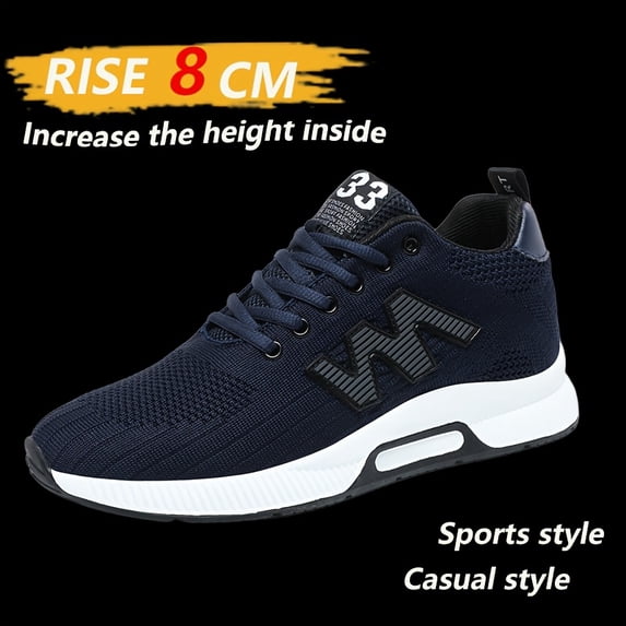 +2026 Men's 3.15inch Platform Height Increase Sneakers - with Cushioning Lift for, Gym, - - Wearable for Tall (Casual &) Breathable Low-Top Sneakers