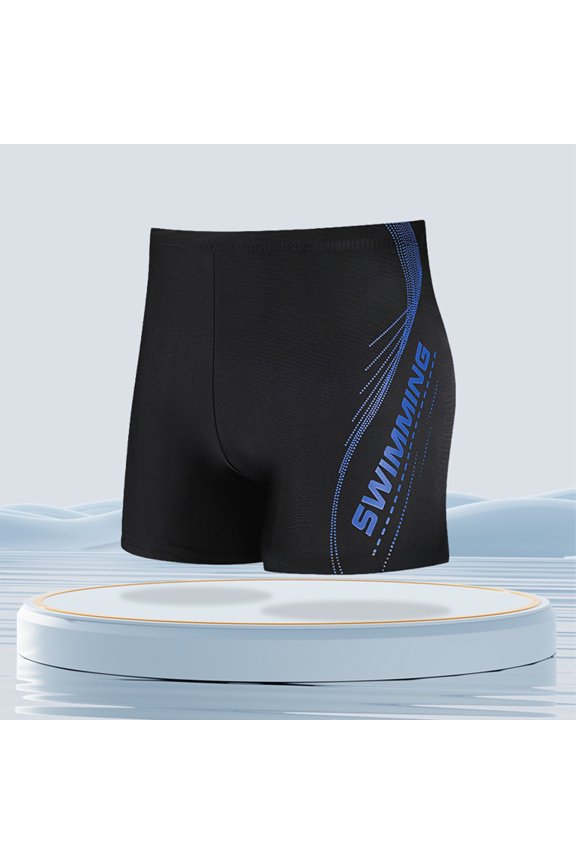2026 Men's Athletic Swim Jammers Square Leg Compression Swimsuit Quick Dry Training Swim Shorts Competitive Swimsuit(Blue1,XXL)