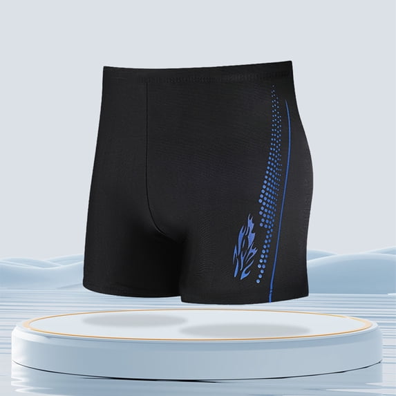 2026 Men's Athletic Swim Jammers Square Leg Compression Swimsuit Quick Dry Training Swim Shorts Competitive Swimsuit(Blue2,XXL)