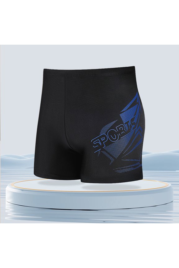 2026 Men's Athletic Swim Jammers Square Leg Compression Swimsuit Quick Dry Training Swim Shorts Competitive Swimsuit(Blue4,XXXL)