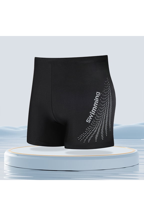 2026 Men's Athletic Swim Jammers Square Leg Compression Swimsuit Quick Dry Training Swim Shorts Competitive Swimsuit(White,XXL)