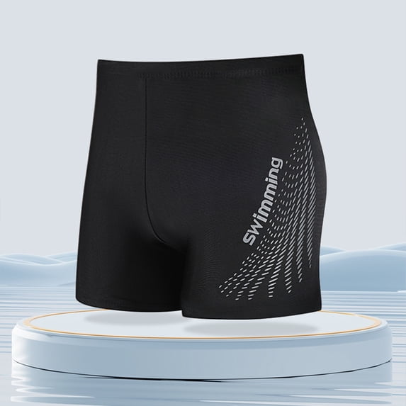 2026 Men's Athletic Swim Jammers Square Leg Compression Swimsuit Quick Dry Training Swim Shorts Competitive Swimsuit(White,XXXL)
