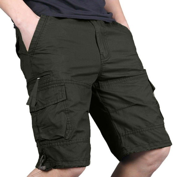 2026 Men's Cargo Shorts Summer Outdoor Combat Shorts with Multi-Pockets Workwear Casual Breathable Pants Plain Lightweight Comfort Stretch Fit Chino Beach Short Pants M-4XL