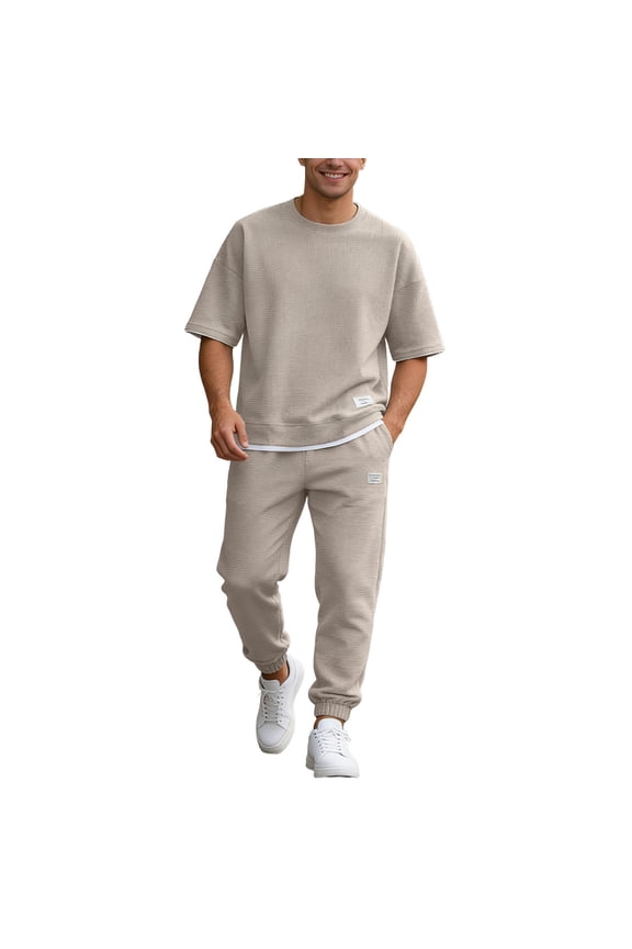2026 Men's Knit Suit Set, Casual Everyday Wear, Modern Semi Formal, Comfortable Fabric, Durable Stitching