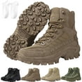 thumbnail image 1 of 2026 Mens Orthopedic Support Anti-Puncture Work Boots Waterproof Anti-Sprain Hiking Boots, Tactical Boots with Arch Support(Khaki), 1 of 8