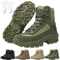thumbnail image 1 of 2026 Mens Orthopedic Support Anti-Puncture Work Boots Waterproof Anti-Sprain Hiking Boots, Tactical Boots with Arch Support(Khaki), 1 of 9