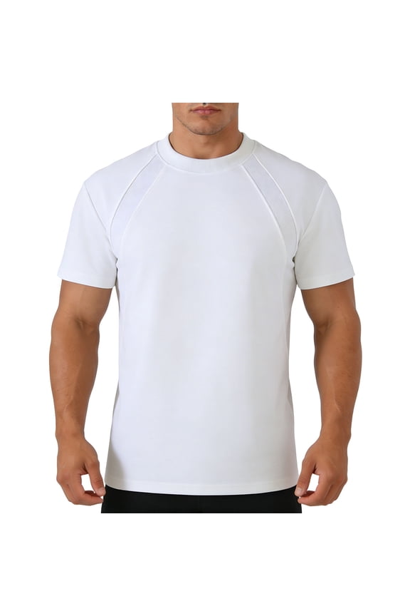 2026 Mens Reglan Athletic Short Sleeve Shirts Lightweight Breathable Crewneck T-Shirts Summer Fashion Fitted Tees for Gym