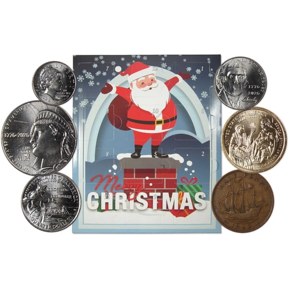 2026 Merry Christmas 12 Day Advent Calendar with 12 Collectible Coins