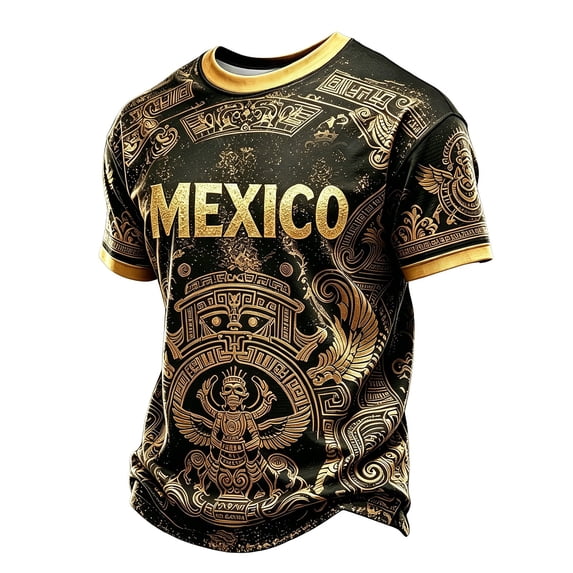 2026 Mexico Shirts for Men Mexican Graphic Soccer T-Shirts Mexico Flag Print Mens Short Sleeve Tops