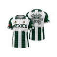thumbnail image 1 of 2026 Mexico Soccer Jersey for Men, V Neck Short Sleeve Breathable Football Fan T Shirt, 1 of 8