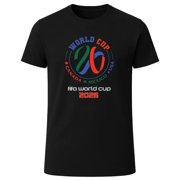 2026 Mexico USA Canada Football Fan Graphic Unisex T-shirt Gift For Fan,Black Color,Size M