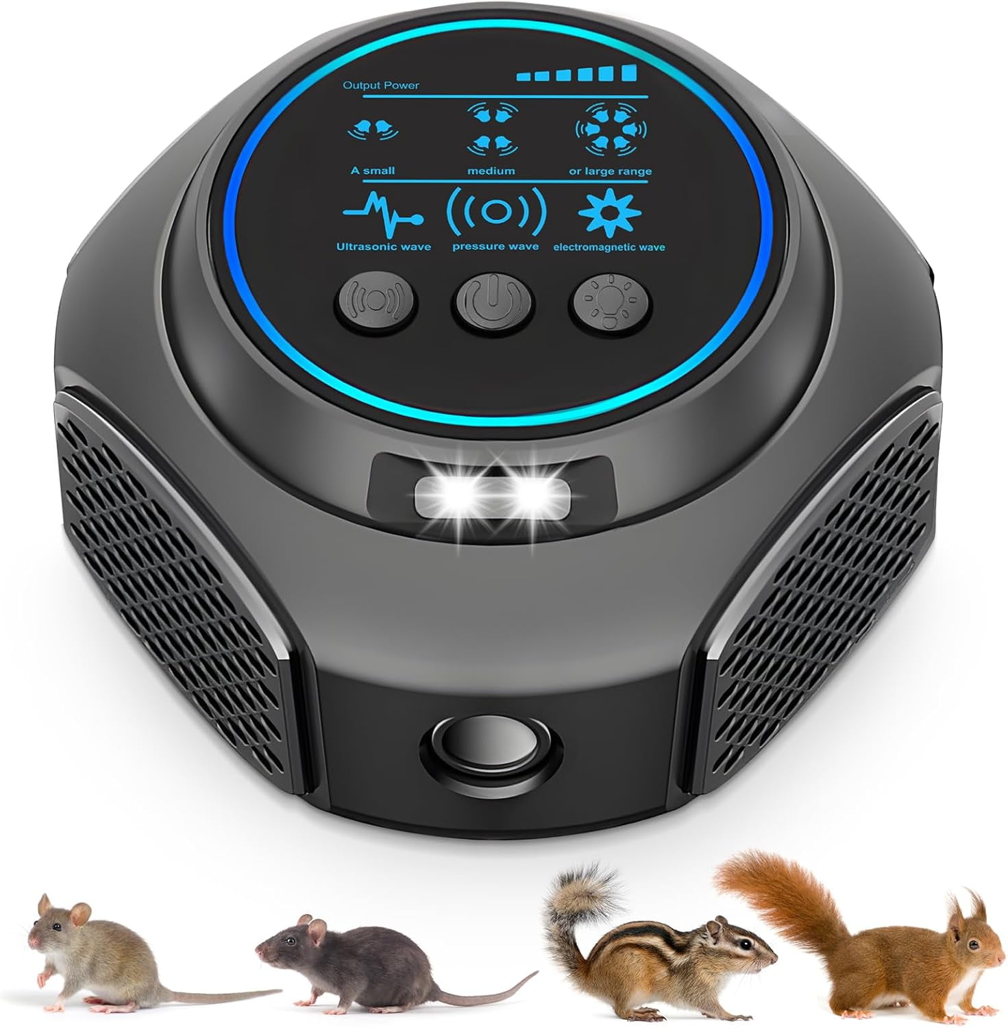 2026 Mice Rat Rodent Repelent Plug in, Ultrasonic Mouse Squirrel Spider Deterrent Device for Fleas, Bat, Rat, Roach, Pest Control Indoo for House, Kitchen, Warehouse, Basement, Garage, Office