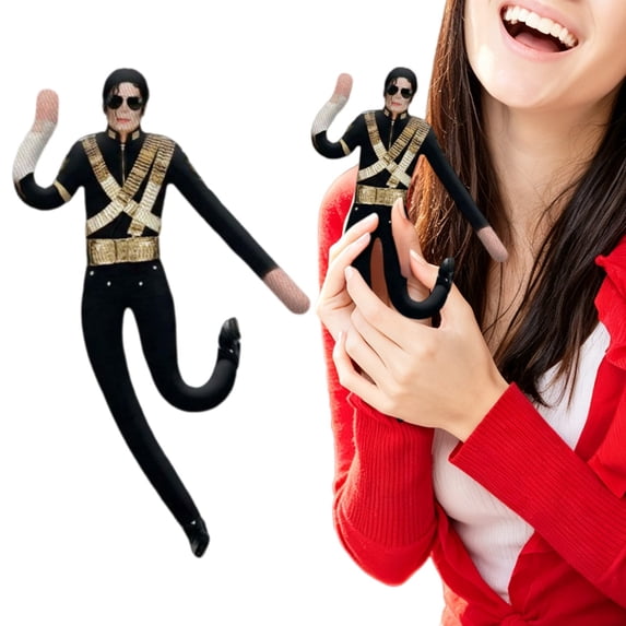2026 Mich-ael 11" Bendable Plush Figure, Poseable Stuffed Doll Gift for M-J Fans,1Pcs