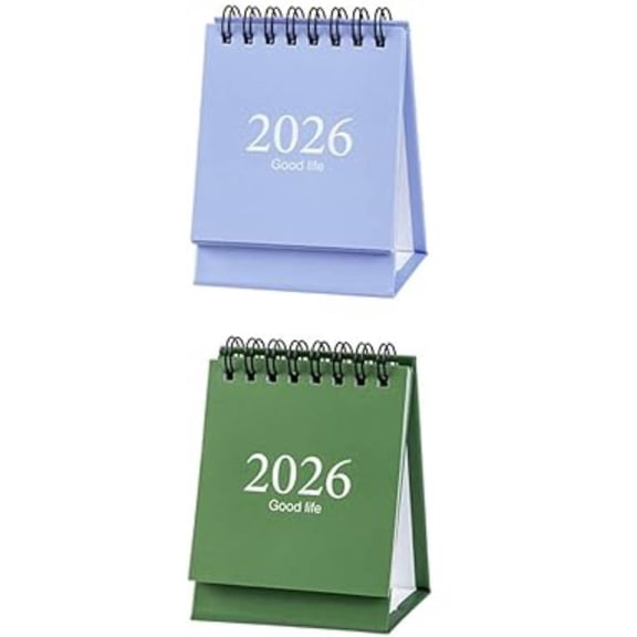 2026 Mini Calendar Desk Calendar Car Calendar Small Desk Wall Calendar 2026 Monthly Calendar for Business Cards Auto Truck Laptop Home Office (2PCS)